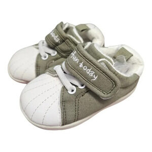 Infant Boys Size 6 Green Have Fun Today Sneakers with Velcro, Shoes for boys